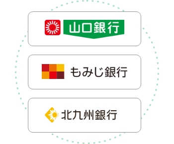 山口銀行・もみじ銀行・北九州銀行と連携したお客さまサポート